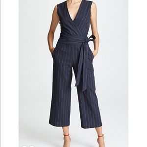 L’AGENCE Joslyn Jumpsuit Navy/Ivory Pinstripe